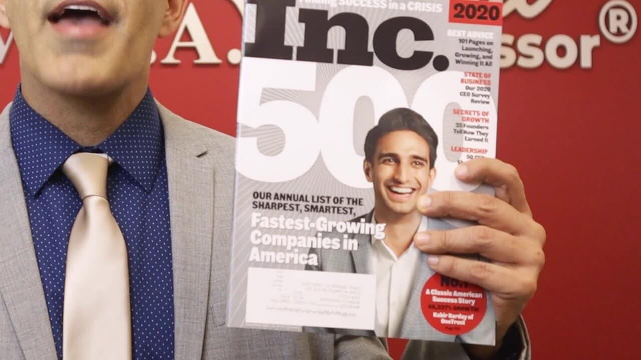 Inc. 5000 Lists The Patent Professor &reg; as one of the Fastest Growing Companies | Patent Attorney